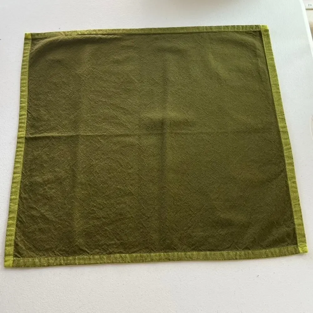 Sonoma Life+Style Solid Cotton Napkins Set Of 4 Olive Green Color